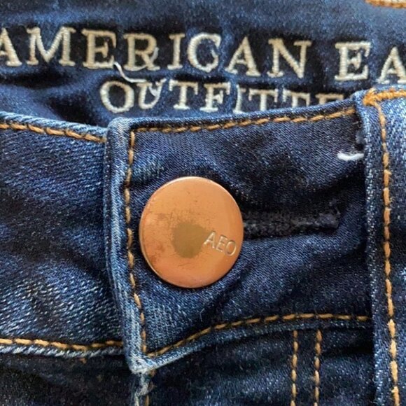American eagle hi rise shortie denim short sz 2 - Picture 3 of 6